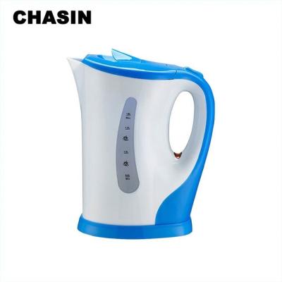 China 360 Degree Rotation Home Appliance 1.7L Large Capacity Cordless Electric Plastic Kettle With Stainless Steel Liner And Housing for sale