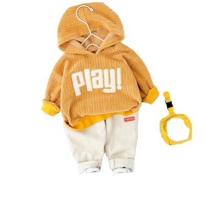 China Hoody Style Infant Baby Boy Waterproof Child Clothes Warm Winter Set For 1.5 Years for sale