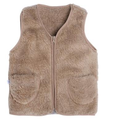 China Anti-wrinkle Fleece Infant Baby Girls Kids Winter Warm Toddler Boys Bubble Fur Vest for sale