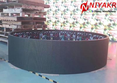 China Super Slim RGB P5 Curved LED Screen Indoor Round LED Display 40000 Pixels/sqm for sale