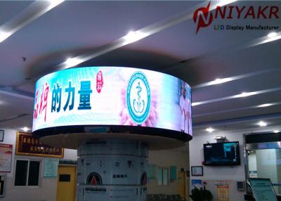 China Full Color Circular Led Display P6 Round LED Screen Arc Shape SMD 1R1G1B for sale