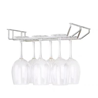 China Sustainable Stainless Steel Wine Glass Hanging Rack For Goblet for sale