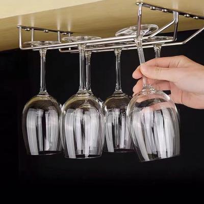 China Sustainable Custom Made Stainless Steel Wine Glass Hanging Rack For Goblet for sale