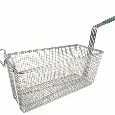 China Best Viable Selling Rectangular Commercial Stainless Deep Fryer Basket for sale