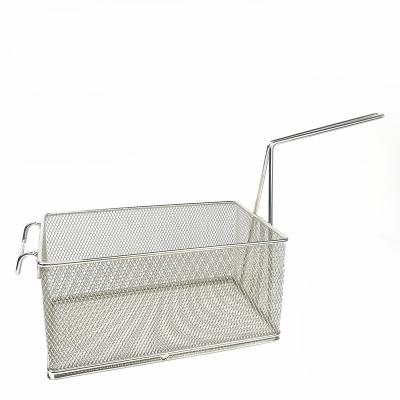 China Sustainable Rectangular Hotel Commercial Frying Basket Stainless Steel for sale