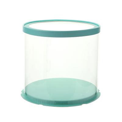 China High Quality Recyclable Wholesale Bakery Cake Packaging Transparent Round Cake Box for sale