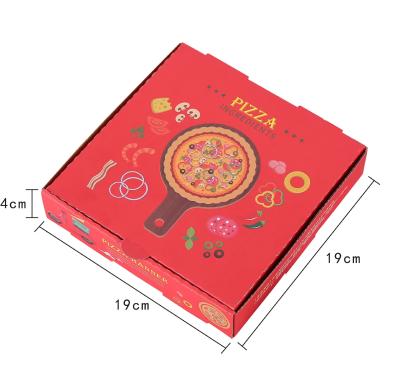 China Recyclable Hot Sale Eco-friendly Rectangular Custom Printed With Logo Kraft Paper Pizza Box for sale