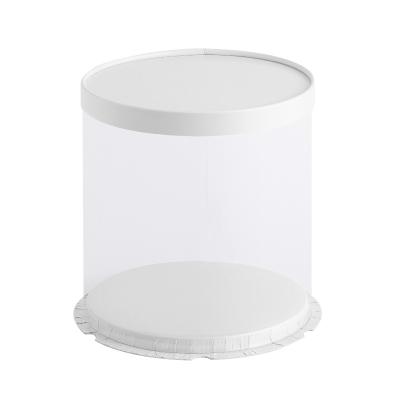 China Round Windows Cake Boxes Recyclable Transparent Cake Box With Window for sale