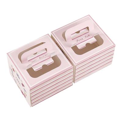 China Recyclable Portable Baking Small Cake Box Cake Box Gift Cheesecake Box Packaging Packaging for sale