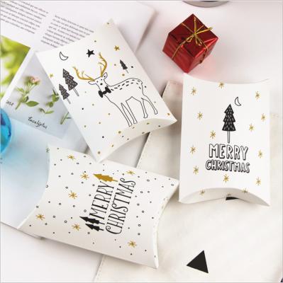 China New Design Recyclable Biodegradable Paper Pillow Box Paper Packaging Items Packing For Candy CMYK Color White Drwaer Box Card Gift And Craft for sale