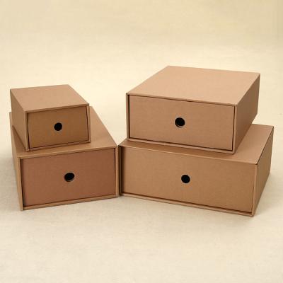 China Recyclable Custom Brown Corrugated Clothes Baby Shoes Drawer Delivery Shipping Mailing Box for sale