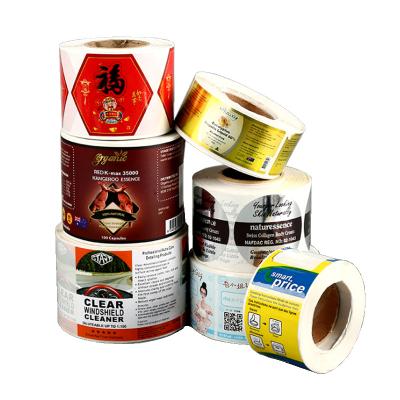 China Waterproof Personalized Self Adhesive Sticker Labels , Custom Adhesive Round Sticker Printing Roll for sale