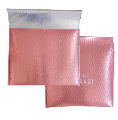 China Shock Resistance Packaging Mailing Bubble Wrap Holographic Mailing Bags Poly Metallic Holographic Bubble Mailers for sale