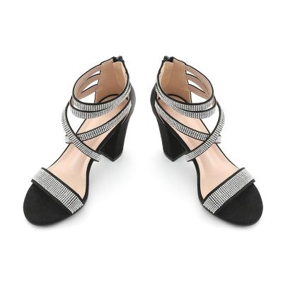 China Hot New Fashion Trend Style Ladies Sandals With Latest Design Crystal Fashion Outdoor Shoes High Heel Women Sandals for sale