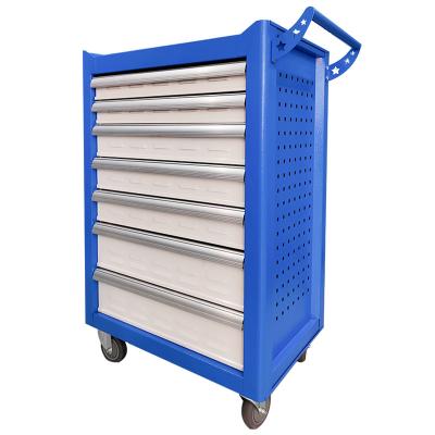 China Professional Heavy Duty Mechanical Metal 7 Drawer Car Repair Garage Workshop Storage Roller Tool Cabinet with Tool Kit for sale