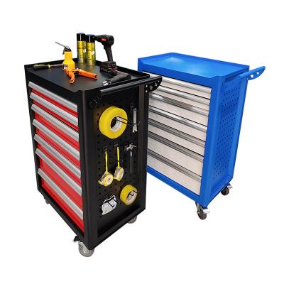 China Professional Heavy Duty Mechanical Metal 7 Drawer Car Repair Garage Workshop Storage Roller Tool Cabinet with Tool Kit for sale