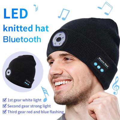 China New Arrival LED Electronic Headband Music Headband Tooth Cap Outdoor Working Lighting Lighting Warm Hat for sale