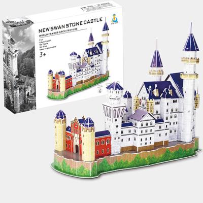 China World Famous Eco-friendly Factory Price Building Roller Coaster Funicular Learning Model Education 3D Puzzle DIY Assemble Jigsaw Toy for sale