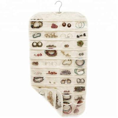 China Viable Custom Bulk Cheap Polyester Jewelry Storage Hanging Organizer for sale