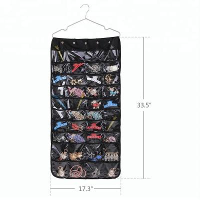 China Non Woven Sustainable Hanging Jewelry Organizer Storage Bags for sale