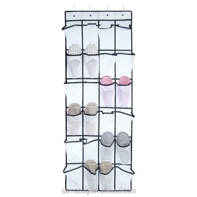 China Viable over the door shoe organizer with 24 pockets for sale