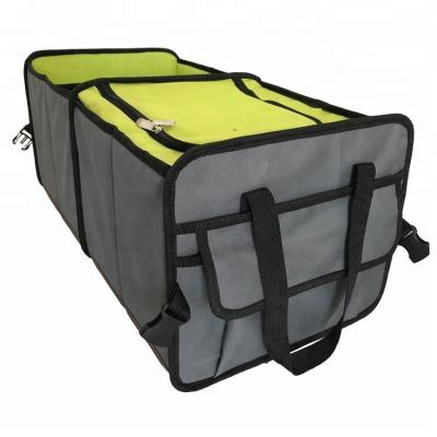 China Durable Folding Heavy Duty Storage Bag Organizer Car Trunk Organizer With Cooler Bag for sale