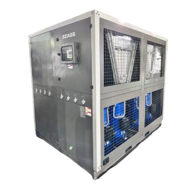 China Factory Supply 60HP Air Cooled Industrial Water Chiller 60 Ton Scroll Type Glycol Chiller with Four Scroll Compressors for sale