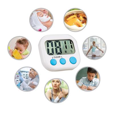 China Large LCD Digital Display Kitchen Timer Clock Sustainable Countdown Timer Magnetic Stick Cook Helper for sale