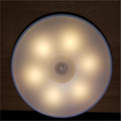 China Modern Portable Round LED Wardrobe Closet Light Mini Motion Led Wireless Night Light From China Factory for sale