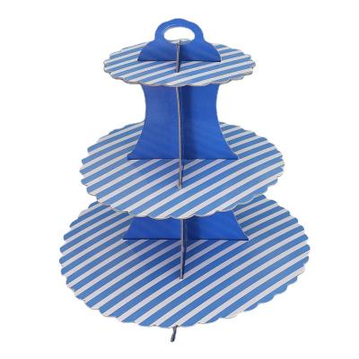 China Free Disposable Disposable Custom Design Cheaper High Quality Breakproof Broken Paper Cake Stand for sale