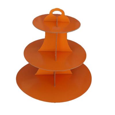 China 2022 Disposable New Design Celebration Wedding Birthday Party Decorating Supplies Paper Cake Stand Set for sale