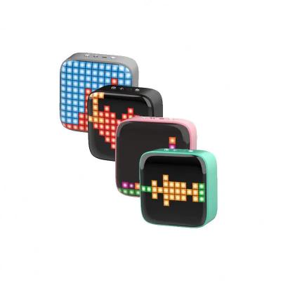 China Hot Gift Cute Cartoon Pixel LED Light RGB LED Wireless Speaker Function Phone With Gift Box for sale