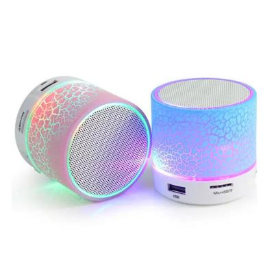 China Audionic Mini Bt Speaker Extra Bass LED Subwoofer LED Flashing Light Small Top Portable Colorful Woofer Speaker Woofer for sale