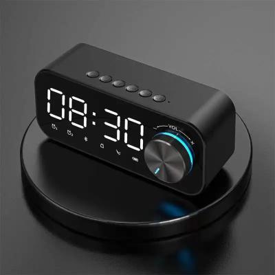 China Wireless Charger for BT Speaker New 2023 Mobile Phone Speaker BT5.0 Mini LED Digital Display Alarm Clock Wireless Subwoofer Music Player for sale