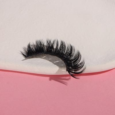 China Softer Russian D Curl Volume Strip Lashes High Quality Super Tapered Curl Mink Eyelashes Russian D Faux Curl for sale