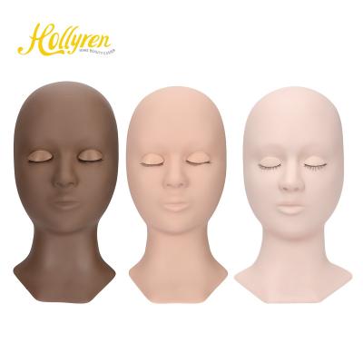 China Lash Mannequin With Eyelids Grafted Lash Practice Tools Eyelash Extension Training Kit Silicone Mannequin Model Head With Practice Fake Lashes Extension for sale