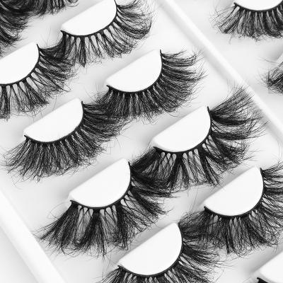 China Fluffy/3d Effect/Dense Mink Eyelashes 8D Mink Lashes 25MM Dense Tapered Fluffy Eyelashes 25MM Long False 4 Pairs Pack Fake Synthetic Lashes for sale