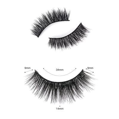 China Custom Lasheswholesale private label packaging 3d mink faux eyelashes thick natural synthetic silk false eyelashes seller false eyelashes for sale