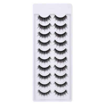 China 2022 Products Dropshipping Products 2022 Strip Eyelashes Thick Natural Soft Light Clear False Synthetic Mink Eyelashes Vegan Strip Eyelashes for sale