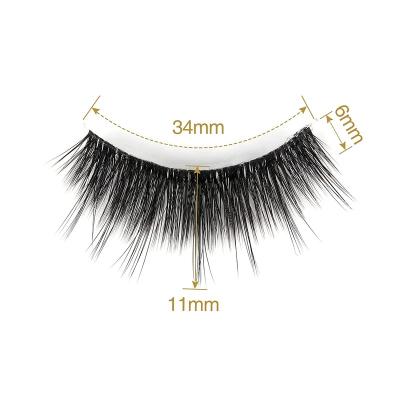 China Hollyren Thick Clear Band Whispy Private Label Eyelashes With Clear Band Faux Mink Eyelashes Box Packing Custom 7/10 Pair for sale