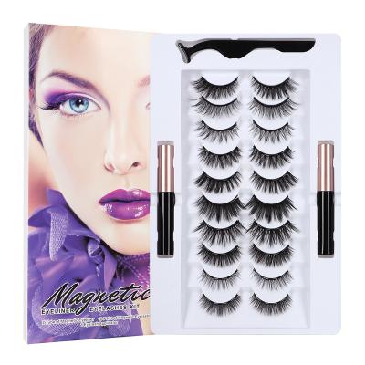 China Private Label Invisible Magnetic Black Strip Hollyren Eyelashes Pestanas As Magnetic Mink Eyelashes With Custom Packaging for sale