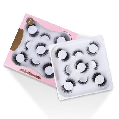 China Black Band Hollyren Multiple Bundles Real Mink Hair Soft False Eyelashes Fake Thick Tapered Fluffy Lash Handmade Eyelash 3/5/7/10 Pair 3D for sale