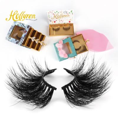 China Dense Fluffy/3d/Hollyren Effect 25MM Lashes Pack Faux Mink Strip Eyelashes Bulk Variety Mixed Dramatic Soft Long False Eyelashes Fluffy Tapered Sellers for sale