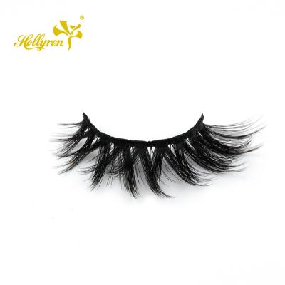 China Wholesale Private Label 3d 25mm False Fluffy Natural Mink Eyelashes from Hollyren Natural Manufacturer for sale