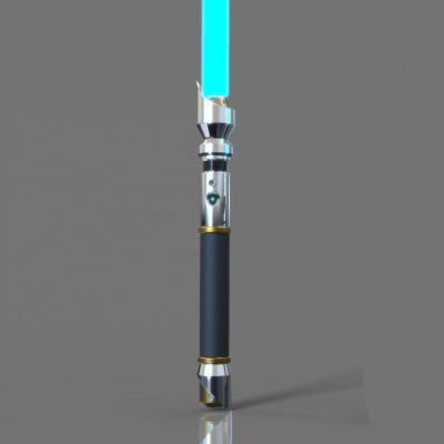 China Duel Fighting Saber Metal 6063 Aluminum Alloy Lightsaber TXQ Handle With Light Blaster Sound Lock Up Flash On Black Clash Light Saber for sale