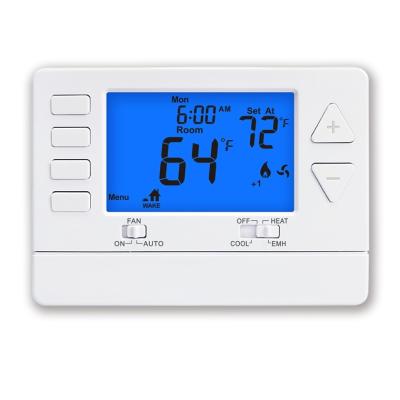 China Easy Installation 24V Heat Pump Air Conditioner Programmable Room Thermostat For Heating And Cooling for sale