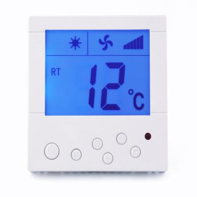 China 230V Energy Saving Large Screen FCU Room Non-Programmable Thermostat for sale