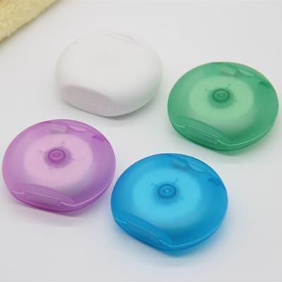 China Deep Clean Teeth Circle Mint Shape 50m Flavor Round Dental Floss With Beautiful Printing for sale