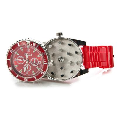 China CLASSIC Style Gift Watch Grinder Smoking Pipe Hand Grinder Metal Wrist Watch Smoking Grinder for sale