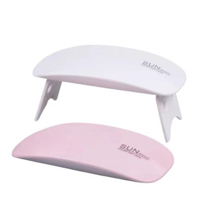 China Portable ABS Nail Dryer Machine 6w Mini Sun UV Led Nail Lamp For Nail UV Gel for sale